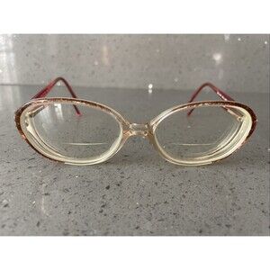 Silver Dollar Harietta Full Rim Eyeglasses Frame 46-19-130 Round Vintage Red